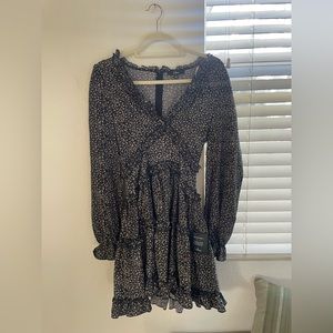 Lulus black flower dress
